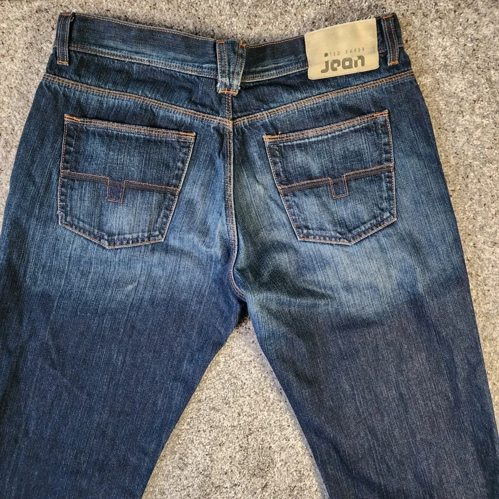 Ted Baker Jeans Mens 33x31 Straight Dark Wash Indigo Denim Excellent